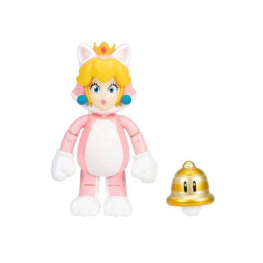 Nintendo Super Mario Cat Peach Figure, 4 Inch Scale, Multicolor, Model 41175
