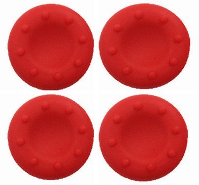 Analog Silicone Thumb Stick Grip Joystick Caps Cover for PS4 PS3 Xbox 360 Xbox One Game Controllers (4 x Red)