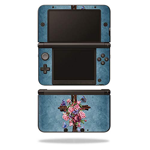 MightySkins Skin Compatible with Nintendo 3DS XL Original (2012-2014) - Rose Cross | Protective, Durable, and Unique Vinyl wrap
