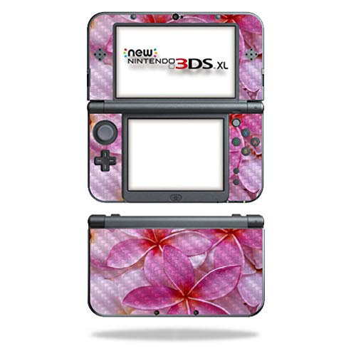 MightySkins Carbon Fiber Skin for Nintendo New 3DS XL (2015) - Flowers | Protective Durable Textured Carbon Fiber Finish | Easy to Apply Remove and Change Styles | Made in The USA