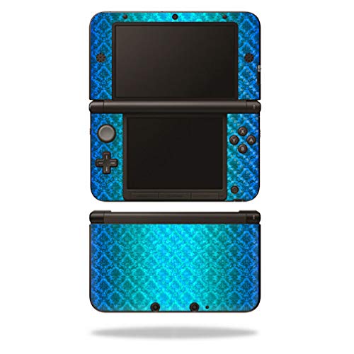 MightySkins Carbon Fiber Skin for Nintendo 3DS XL Original (2012-2014) - Blue Vintage | Protective Durable Textured Carbon Fiber Finish | Easy to Apply Remove and Change Styles | Made in The USA