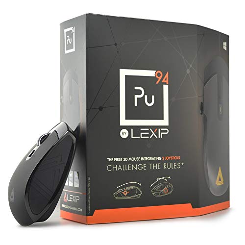 Lexip Pu94 RGB Wired Gaming Mouse - 3D Design Software, 6 Buttons, 2 Joysticks, Black
