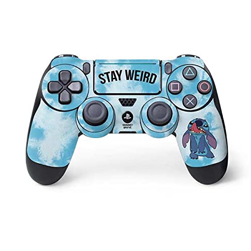 Skinit Decal Gaming Skin Compatible with PS4 Pro/Slim Controller - Officially Licensed character-themed Lilo and Stitch Stay Weird Design