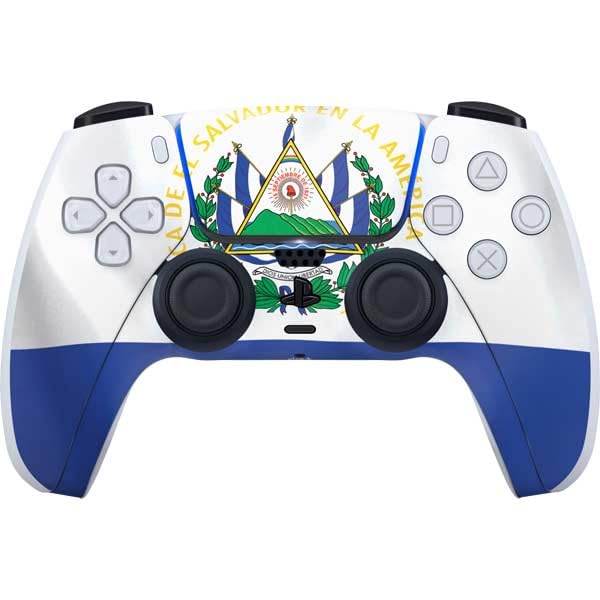 Skinit Decal Gaming Skin Compatible with PS5 Controller - El Salvador Flag Design