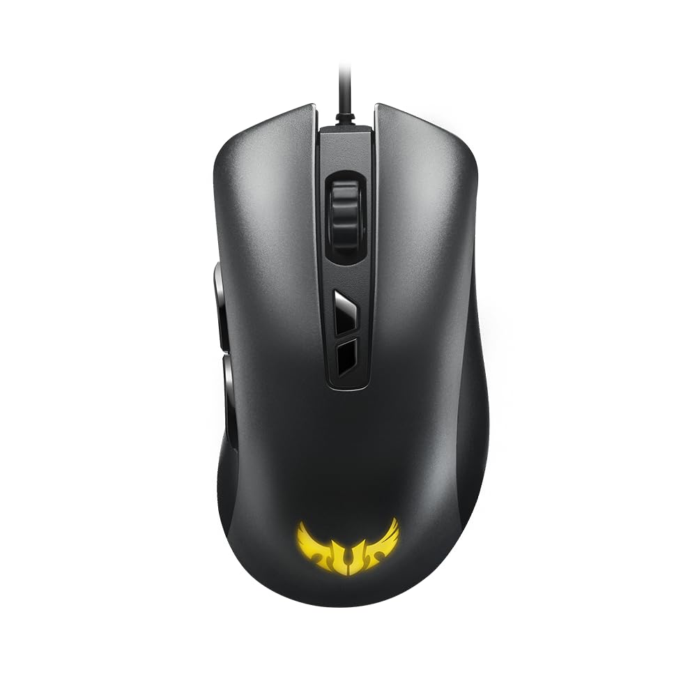 ASUS TUF Gaming M3 Ergonomic Wired RGB Gaming Mouse with 7000-dpi Sensor, Lightweight Build, Durable Coating, Heavy-Duty switche