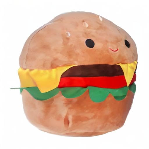 Squishmallow Food Squad Plush Toy - Carl Cheeseburger, 5 Inch, Soft Polyester Animal, Model 5745754