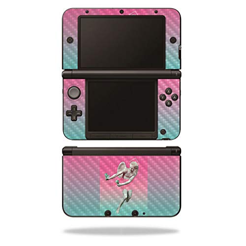 MightySkins Carbon Fiber Skin for Nintendo 3DS XL Original (2012-2014) - Money and Pistachio | Protective Durable Textured Carbon Fiber Finish | Easy to Apply | Made in The USA