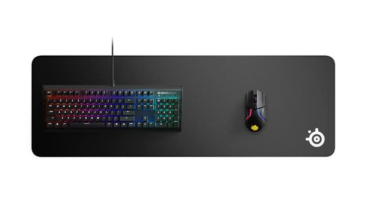 SteelSeries QcK Edge XL Gaming Mouse Pad - Black, Stitched Edge, Optimized for Gaming Sensors, Model 63824