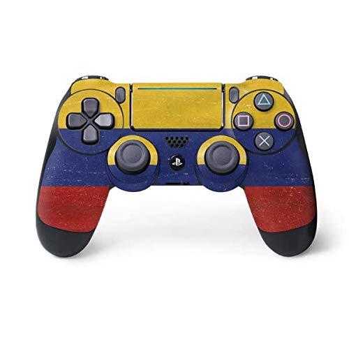 Skinit Decal Gaming Skin Compatible with PS4 Pro/Slim Controller - Colombia Flag Distressed Design