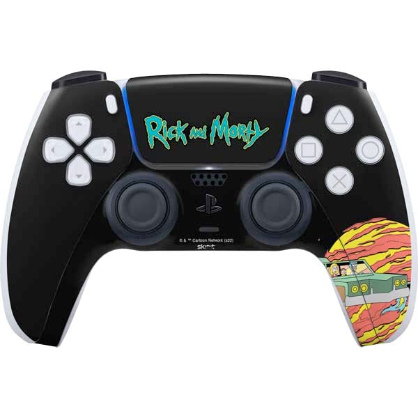 Skinit Decal Gaming Skin Compatible with PS5 Controller - Officially Licensed Adult Swim Rick and Morty Family Wagon Design