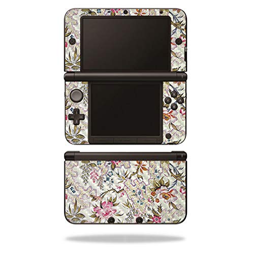 MightySkins Carbon Fiber Skin for Nintendo 3DS XL Original (2012-2014) - Floral Design | Protective Durable Textured Carbon Fiber Finish | Easy to Apply Remove and Change Styles | Made in The USA