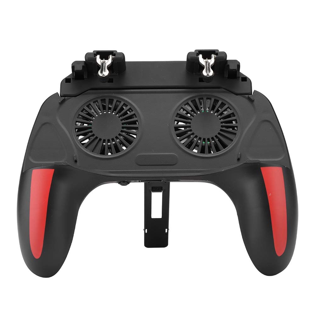 Zopsc Mobile Game Controller Ergonomic PUBG Handle Dual Cooling Fans Mobile Phone Game Controller Gamepad Fast Heat Dissipation