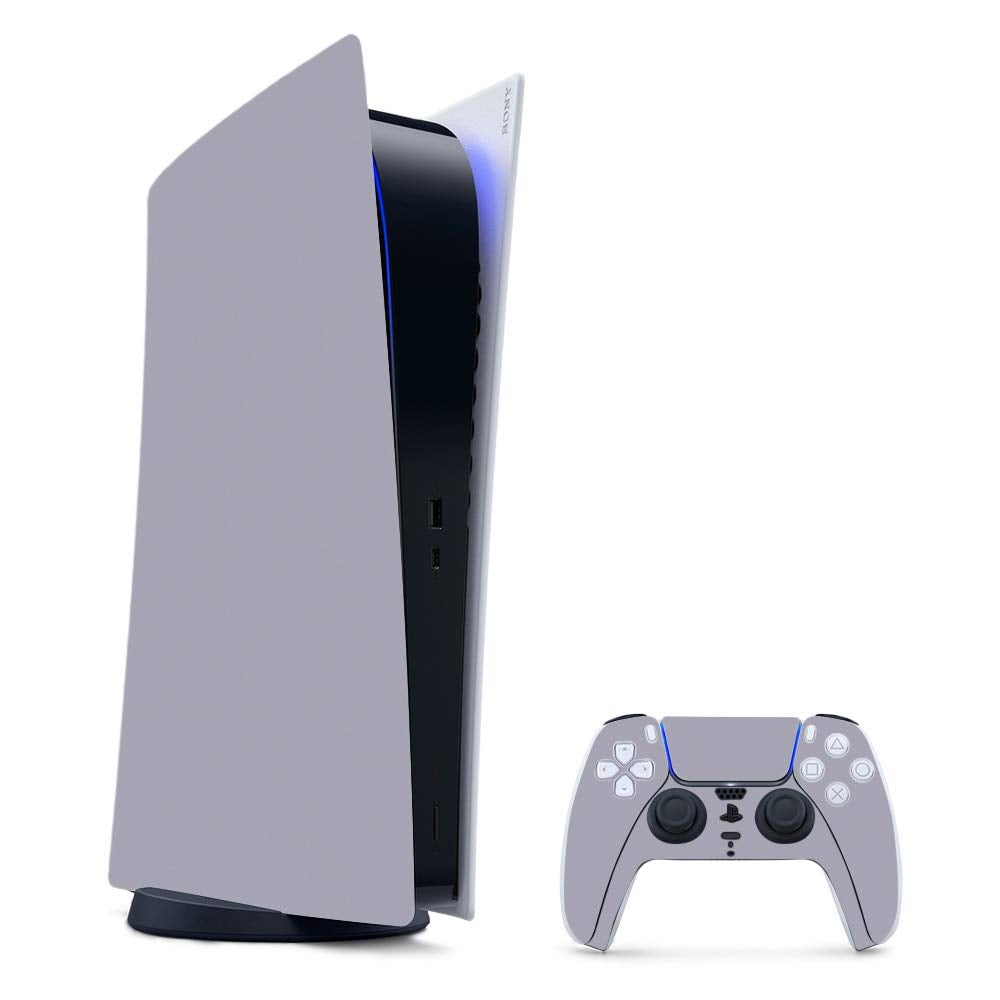 MightySkins Gaming Skin for PS5 / Playstation 5 Digital Edition Bundle - Solid Gray | Protective Viny wrap | Easy to Apply and Change Style | Made in The USA