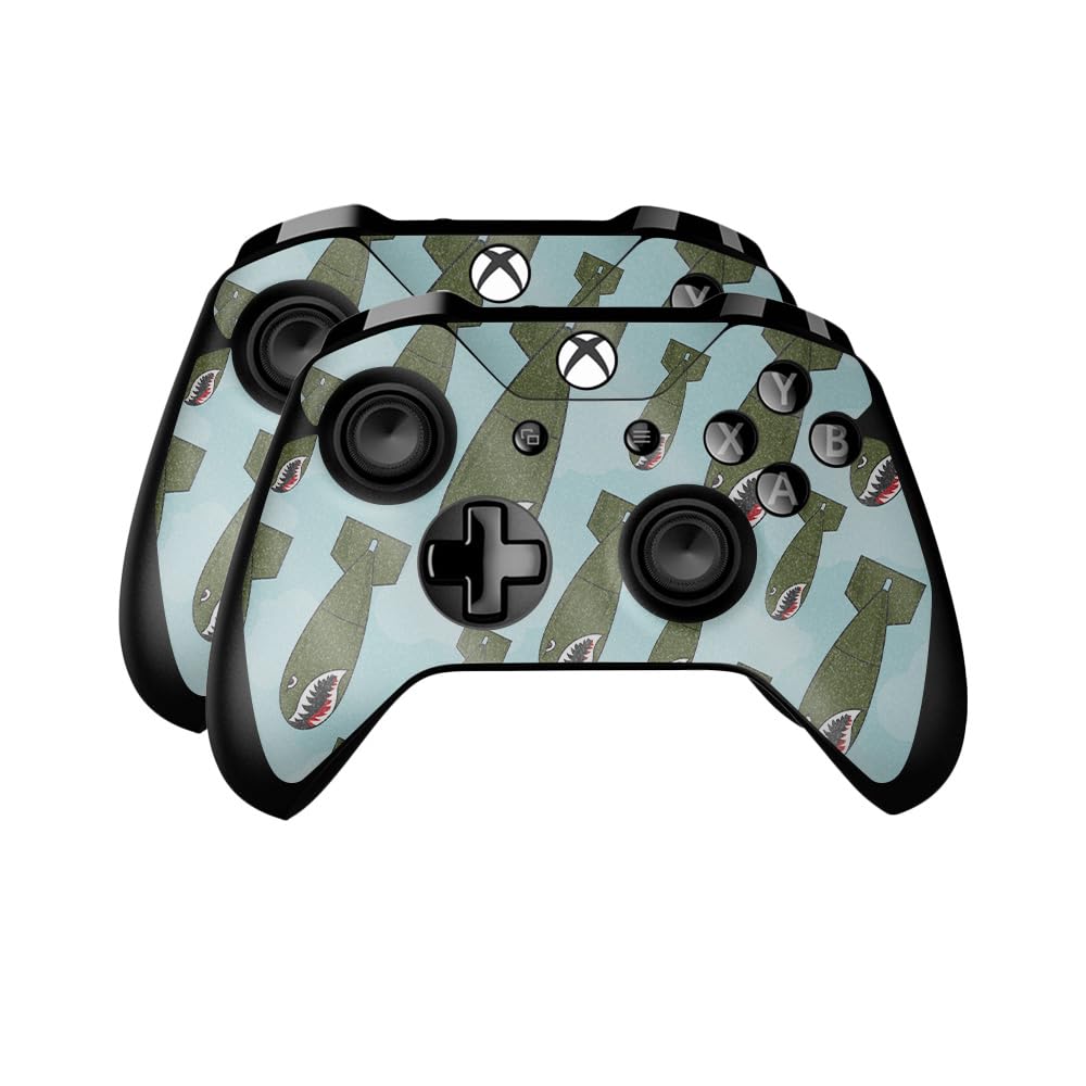Glossy Glitter Skin Compatible with Microsoft Xbox One Controller (2 Pack) - Bombs Away - Premium 3M Vinyl Protective Wrap Decal Cover - Easy to Apply | Crafted in The USA by MightySkins