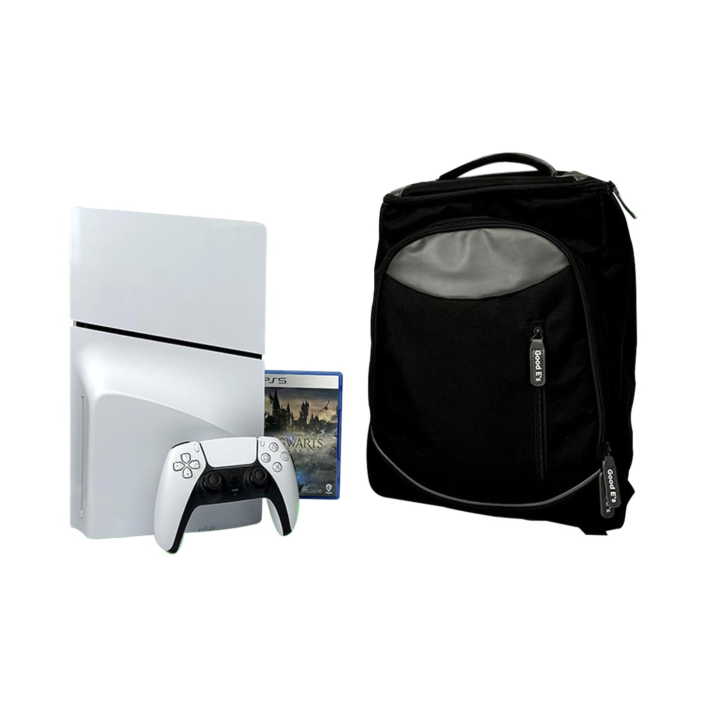 Good Es Spacious Travel Carrying Backpack for PS5 with Zippered Pocket and Padded Protection Storage Bag Case Compatible with Playstation 5 Console for Game Disc PS5 Backpack for School