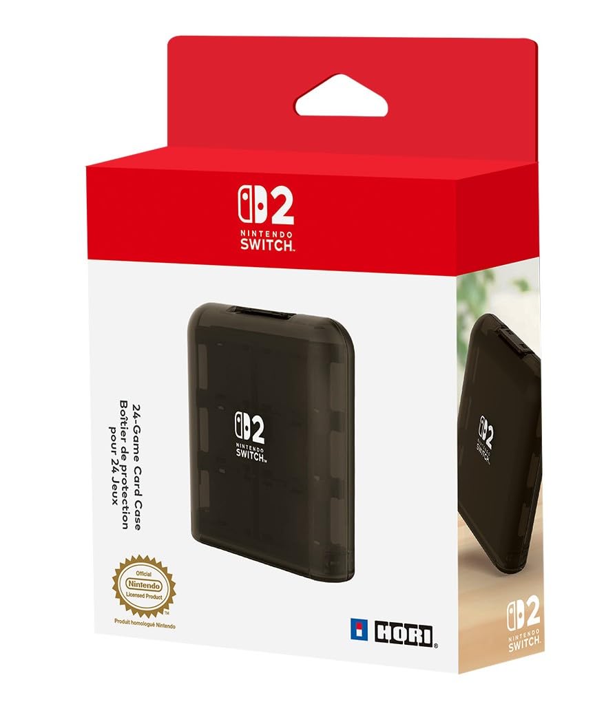 Hori 24-Game-Card Case (Schwarz) Aufbewahrungsbox fr Nintendo Switch 2 - Schutzhlle fr 24 Spiele - Offiziell Nintendo lizenziert