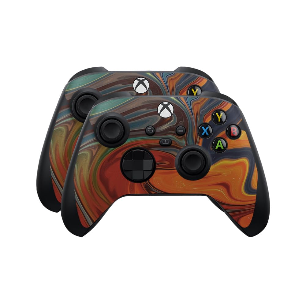 Skin Compatible with Microsoft Xbox Series X|S Controller (2 Pack) - Lava Water - Premium 3M Vinyl Protective Wrap Decal Cover - Easy to Apply | Crafted in The USA by MightySkins