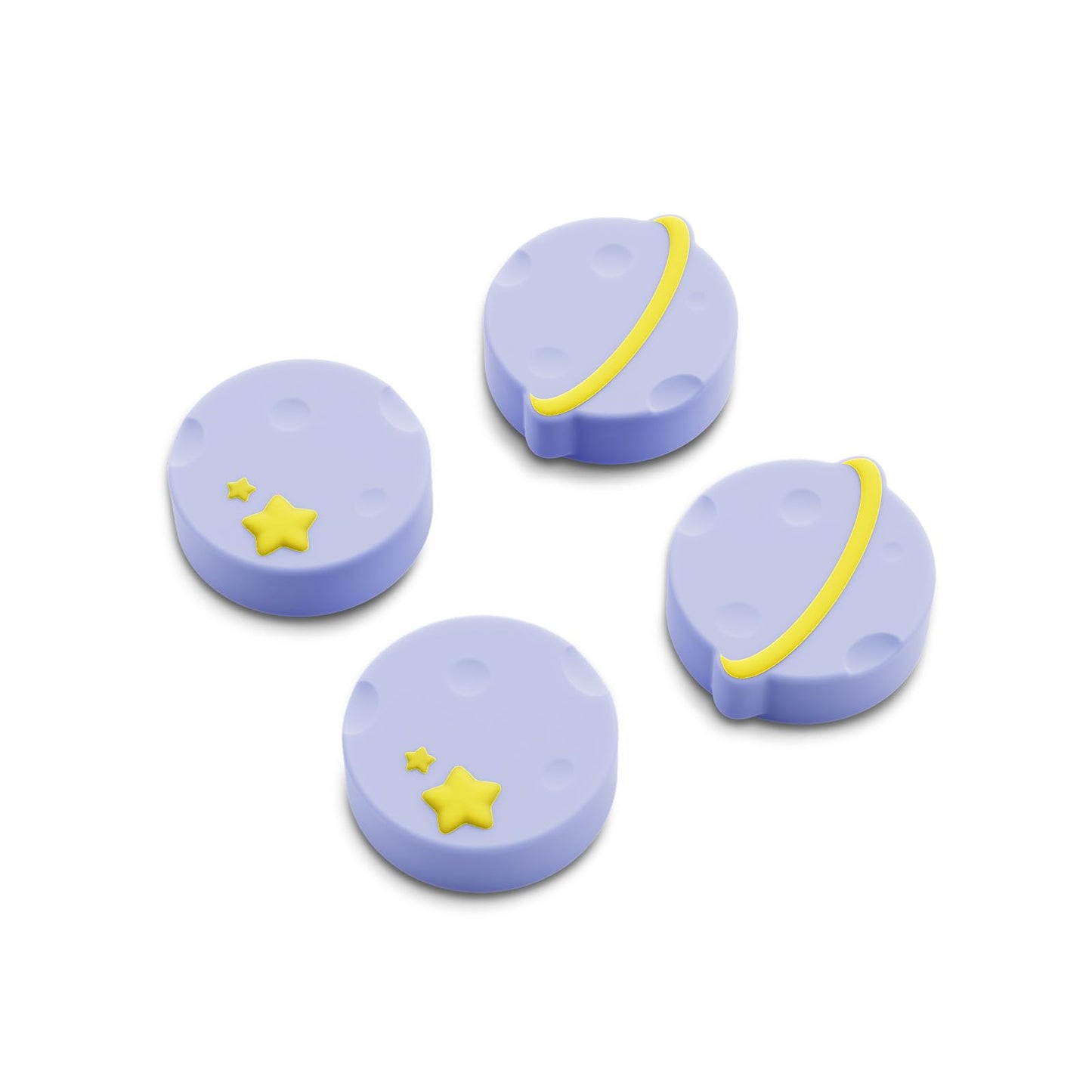 GeekShare Silicone Joystick Thumb Grip Caps Compatible with Nintendo Switch 2025 Soft Joystick Cover Caps for Switch 2 4PCS - Purple Planet