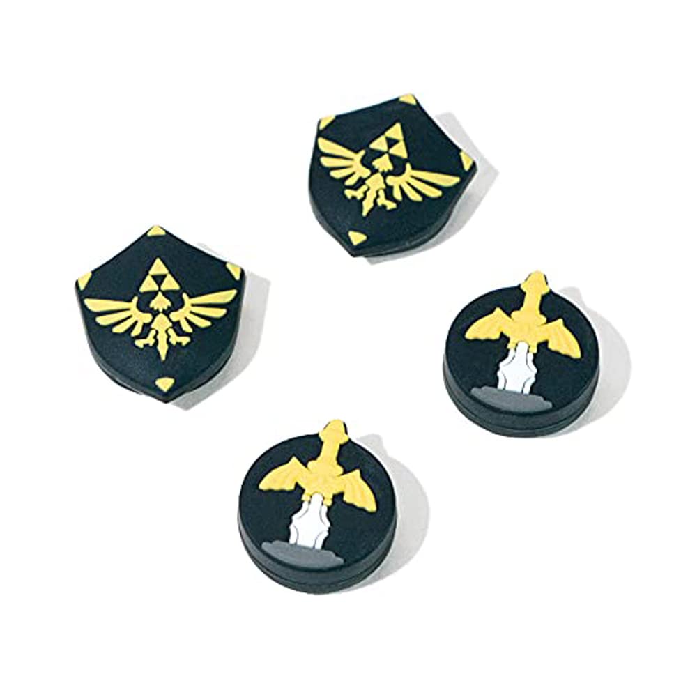 PERFECTSIGHT Cute Switch Thumb Grip Caps Compatible with Nintendo Switch OLED Lite Console Kawaii Soft Silicone Analog Stick Button Cover for NS Joycon Controller 4PCS Joystick Cap (Skyward Sword)