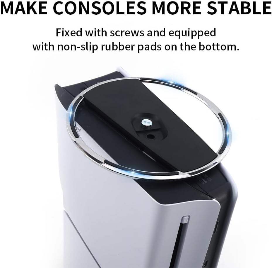 Kinear Vertical Stand for PS5 - Slim Base Accessories for PS5 Console - Black - Model P5-STD-VTC