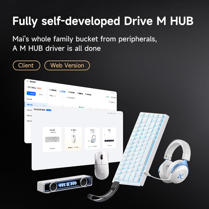 Hyekit K7 Ultra Wireless Gaming Mouse - 42K DPI, 59g, 8K Polling, 5 Programmable Buttons, Black