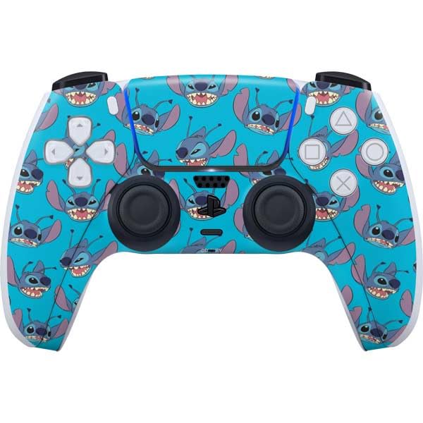 Skinit Decal Gaming Skin Compatible with PS5 Controller - Officially Licensed character-themed Lilo and Stitch Face Expression Pattern Design