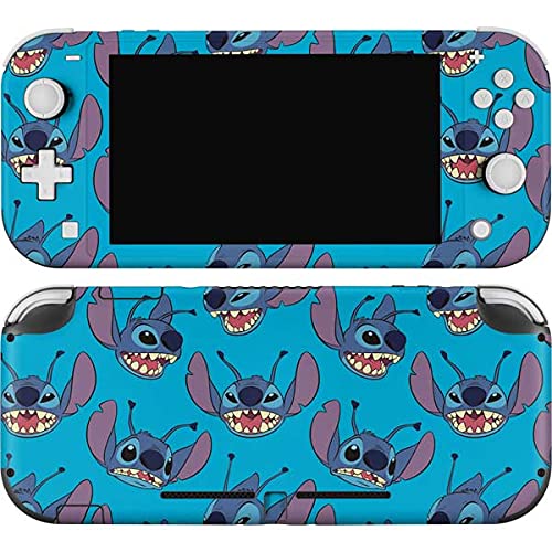 Skinit Decal Gaming Skin Compatible with Nintendo Switch Lite - Officially Licensed Disney Lilo and Stitch Face Expression Pattern Design