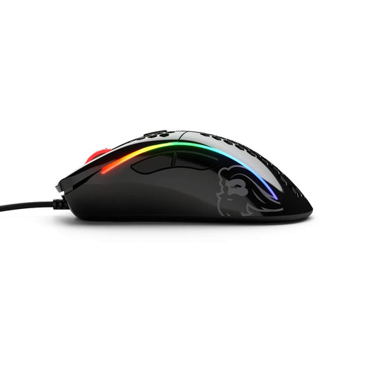 Glorious Gaming Model D Wired Mouse - 68g, RGB, Ergonomic, Pixart 3360, Omron Switches, Glossy Black