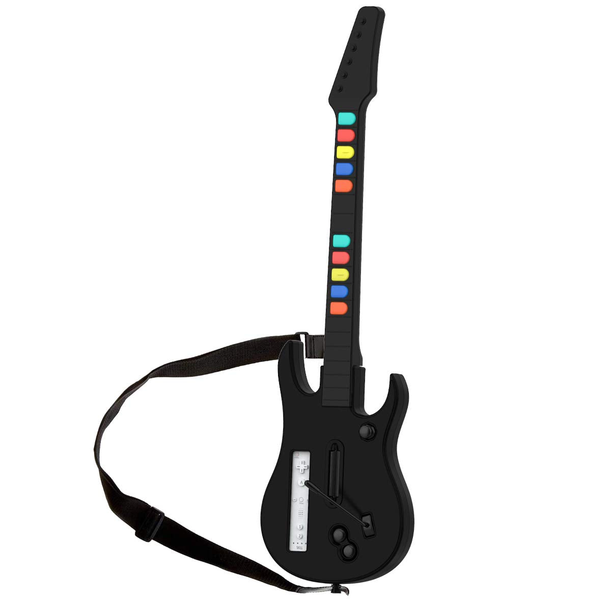 NBCP Wireless Wii guitar hero for wii contoller compatible with guitar hero Wii and rock band 2 games (Excluding Rock Band 1) bl