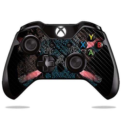 MightySkins Carbon Fiber Skin for Microsoft Xbox One or S Controller - Cyber Pirate | Protective Durable Textured Carbon Fiber Finish | Easy to Apply Remove and Change Styles | Made in The USA
