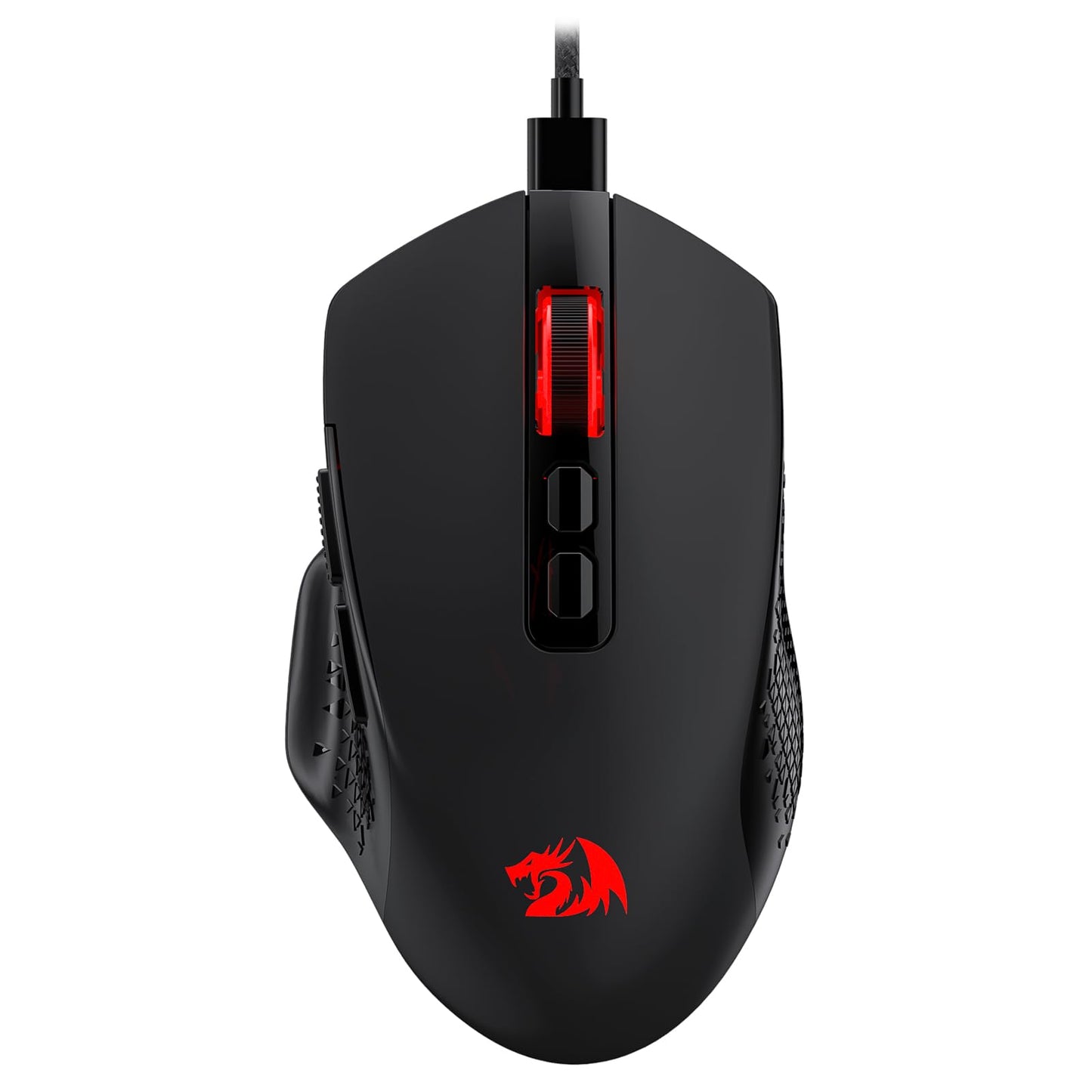 Redragon M695 Wired Gaming Mouse 24 000 Max DPI Optical Gaming Mice with 7 Programmable Buttons Ergonomic Natural Grip Build Software Supports DIY Keybinds & DPI Black