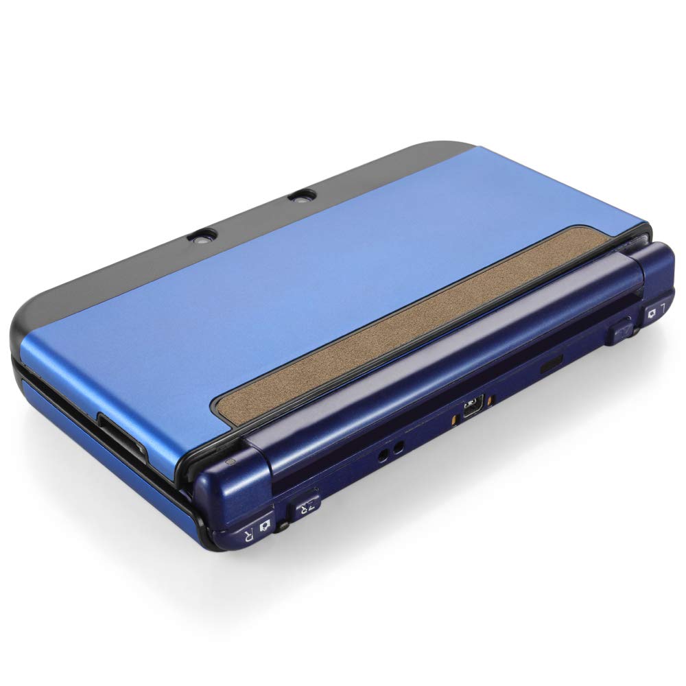 TNP Protective Case for Nintendo 3DS XL (2015) - Navy Blue Hard Shell with Aluminum & Plastic, Hinge-less Design