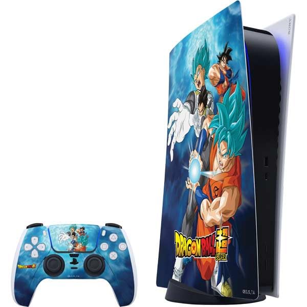 Skinit Decal Gaming Skin Compatible with PS5 Digital Edition Bundle - Officially Licensed Dragon Ball Super Goku Vegeta Super Ball Design