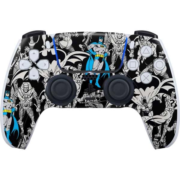 Skinit Decal Gaming Skin Compatible with PS5 Controller - Officially Licensed DC Comics Batman Characters Action Poses Print Design