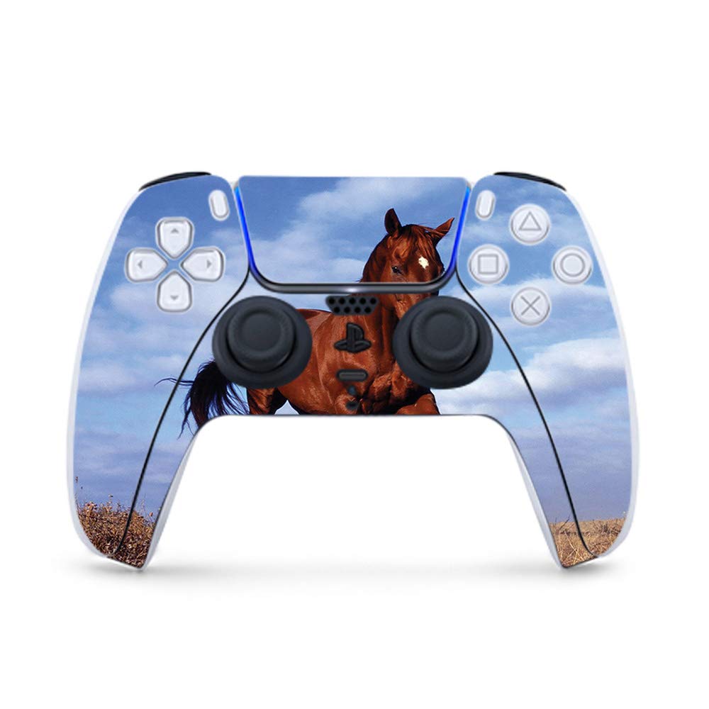 MightySkins Gaming Skin for PS5 / Playstation 5 Controller - Horse | Protective Viny wrap | Easy to Apply and Change Style | Made in The USA