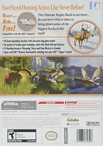 ACTIVISION Cabela's Trophy Bucks WII Game - Model 047875756496