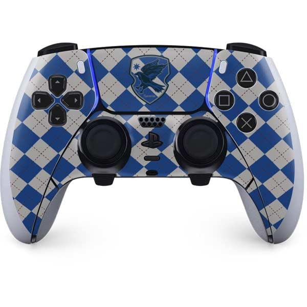 Skinit Decal Gaming Skin Compatible with PS5 DualSense Edge Pro Controller - Officially Licensed Wizarding Worlds Harry Potter Ravenclaw Crest Design