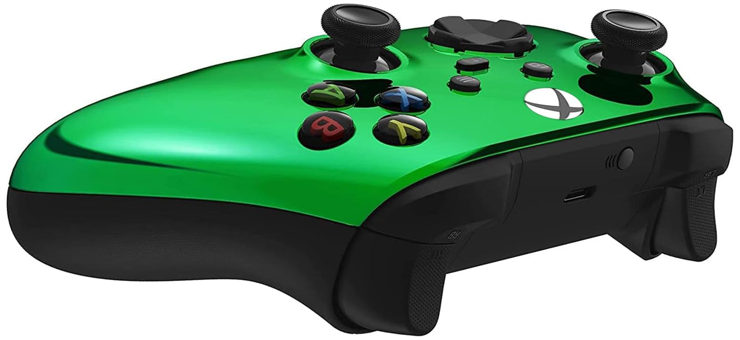 Custom Controllerzz Wireless Controller for Xbox Series X/S & One - Soft Touch Feel - X/S Green Chrome