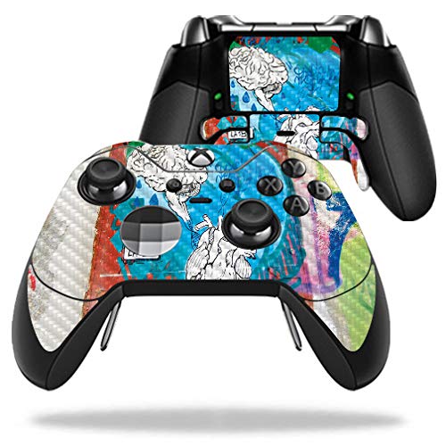 MightySkins Carbon Fiber Skin for Microsoft Xbox One fine design Controller - Organ Graffiti | Protective Durable Textured Carbon Fiber Finish | Easy to Apply Remove and Change Styles | Made in The USA