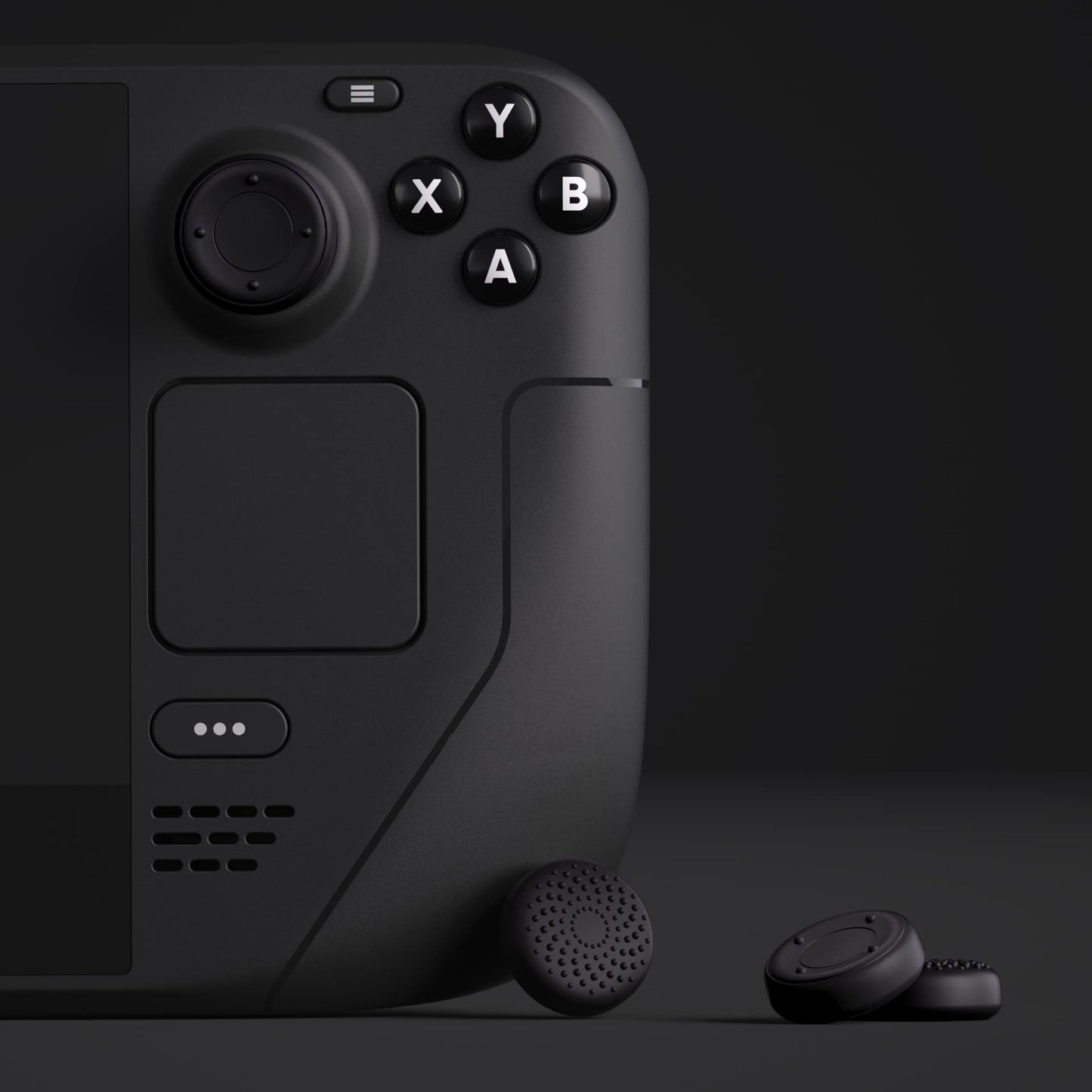 PlayVital Thumb Grip Caps for Steam Deck - Silicone Joystick Caps with Raised Dots & Studded Design - Model YFSDM003