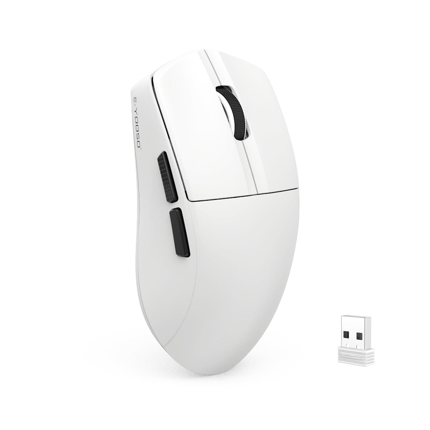 E-YOOSO Lightweight Wireless Gaming Mouse Tri-Modes Wireless Esports Mouse with 5 Programmable Buttons 4000 DPI Long Battery Life Ultra-Thin Ergonomic Design for PC & Mac Gamers