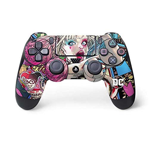 Skinit Decal Gaming Skin Compatible with PS4 Controller - Officially Licensed DC Comics Harley Quinn Action Pose Design