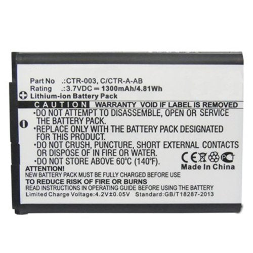 MPF Products 1300mAh Battery Replacement for Nintendo Wii U Pro Controller WUP-005, Model CTR-003