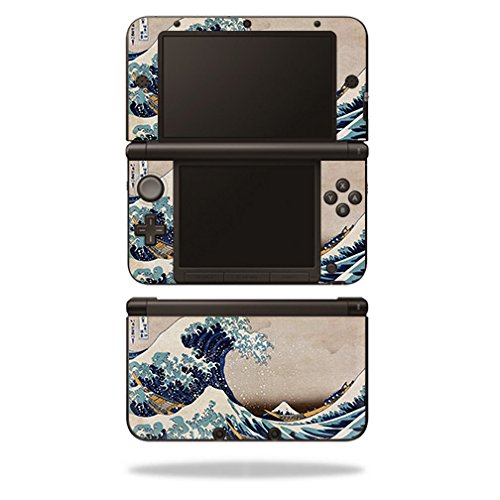 MightySkins Skin Compatible with Nintendo 3DS XL - Great Wave of Kanagawa | Protective Durable and Unique Vinyl Decal wrap Cover | Easy to Apply Remove and Change Styles | Made in The USA