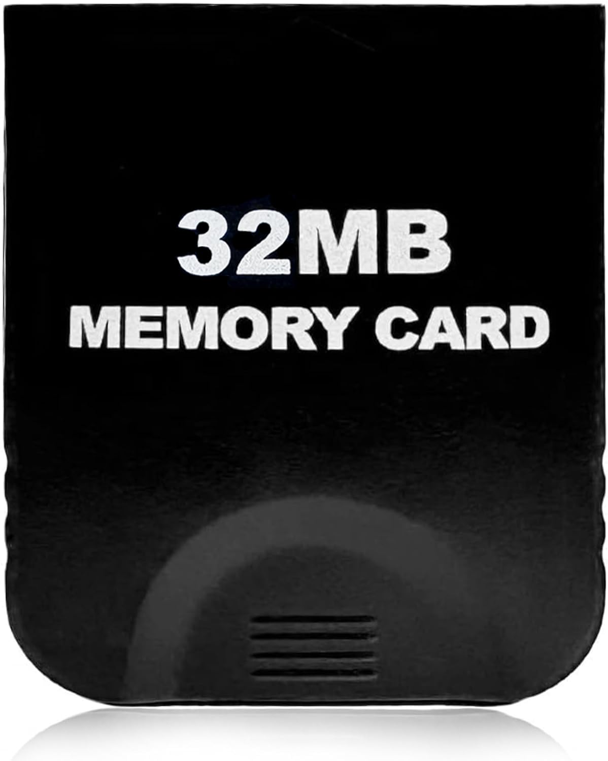 OMYZERO 32MB (507 Blocks) Gamecube Memory Card - High-Speed Save Game Memory Card for Gamecube & Wii Consoles - Gaming Accessory (32MB-Black)