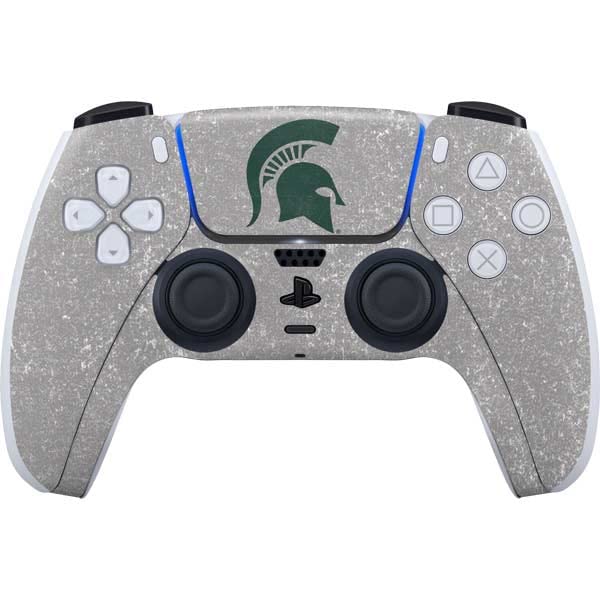 Skinit Decal Gaming Skin Compatible with PS5 Controller - Officially Licensed Michigan State University Grey Spartans Logo Design