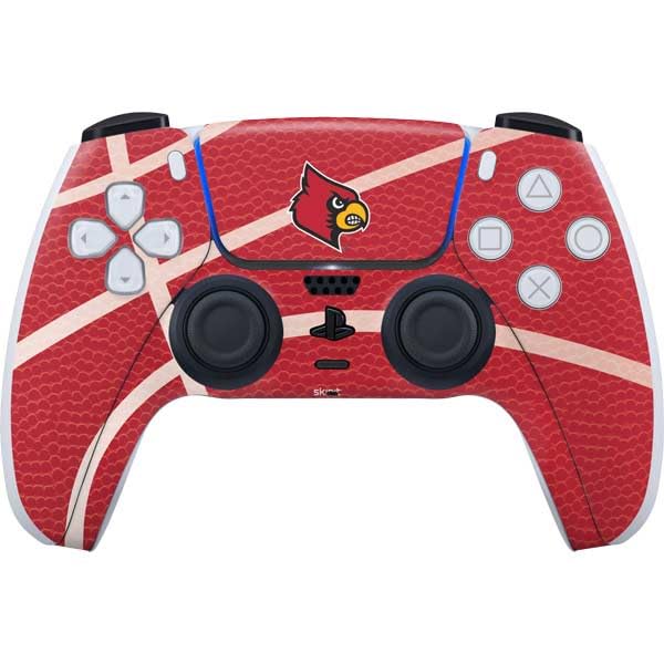 Skinit Decal Gaming Skin Compatible with PS5 Controller - Officially Licensed University of Louisville Red Basketball Design