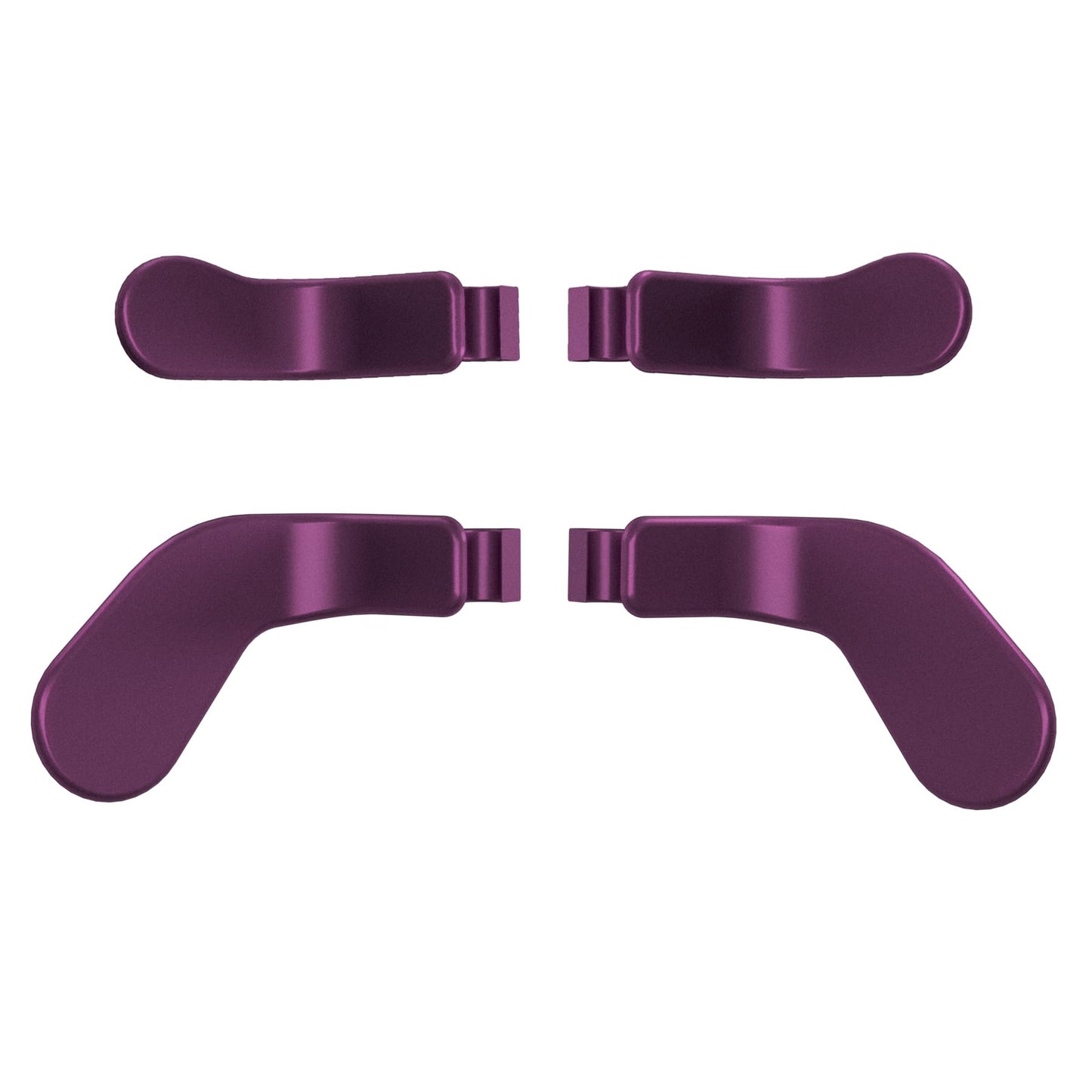 eXtremeRate 4 pcs Metallic Grape Stainless Steel Paddles Replacement Interchangeable Hair Trigger Locks for Xbox One Elite Xbox Elite Series 2 & Elite 2 Core Controller
