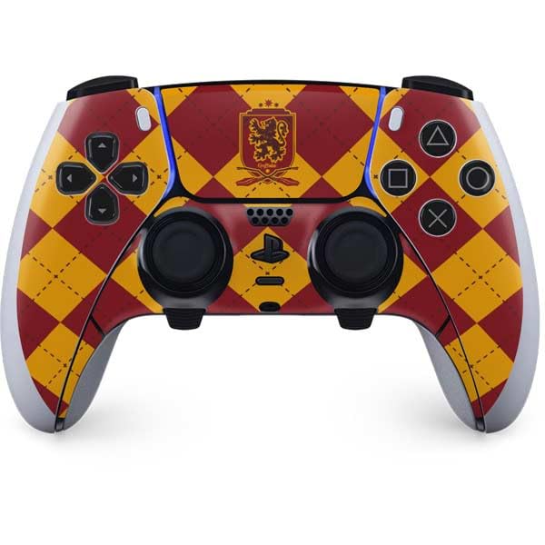 Skinit Decal Gaming Skin Compatible with PS5 DualSense Edge Pro Controller - Officially Licensed Wizarding Worlds Harry Potter Gryffindor Huse Crest Design