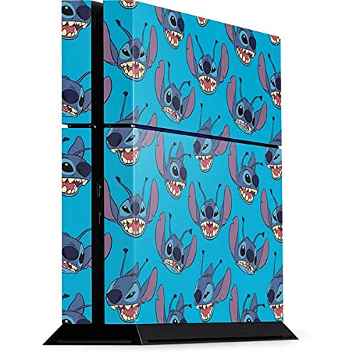 Skinit Decal Gaming Skin Compatible with PS4 Console - Officially Licensed Disney Lilo and Stitch Face Expression Pattern Design